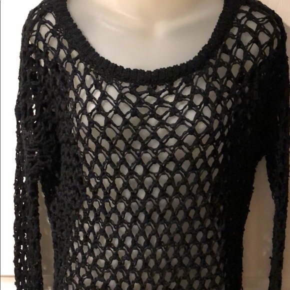 Black Fishnet Sweater Ralph Lauren NWT x/s Supply - Picture 2 of 8